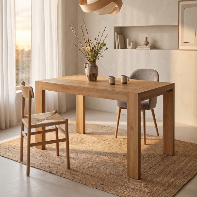 Mesa rectangular pata deslizante DALIA