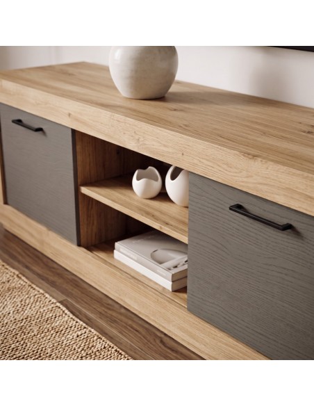Mueble TV dos puertas y un estante 154 cm DALIA