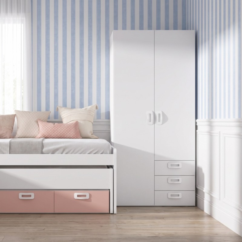 Armario dos puertas y tres cajones 240cm MAX