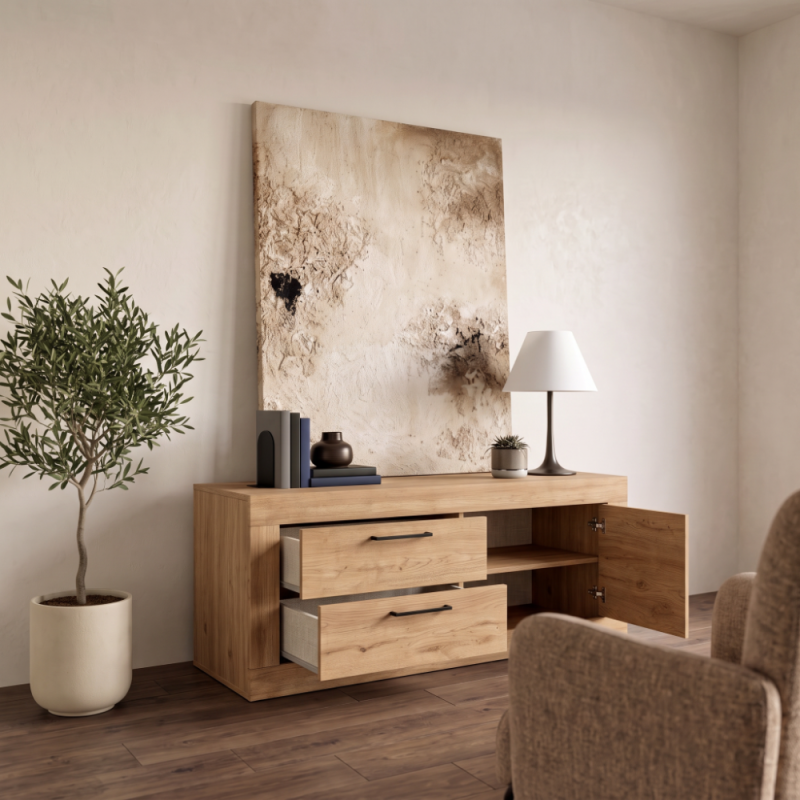 Mueble TV dos cajones y una puerta DALIA