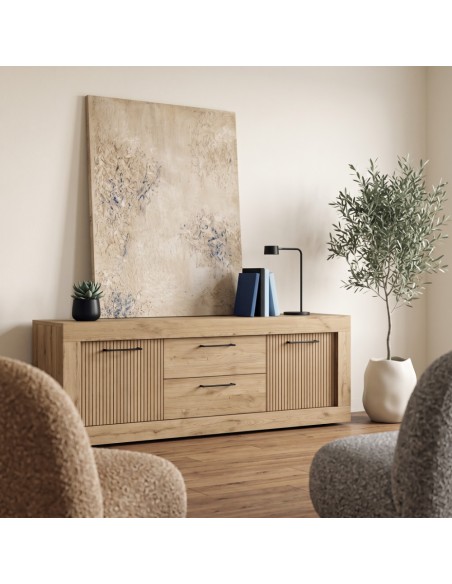 Mueble TV dos cajones y dos puertas 154 cm DALIA