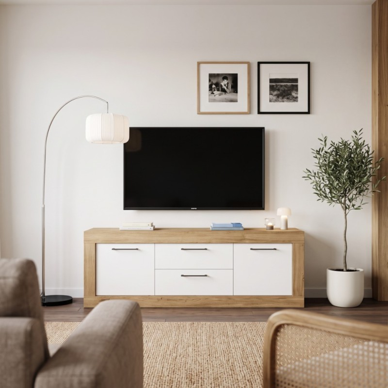 Mueble TV dos cajones y dos puertas 154 cm DALIA