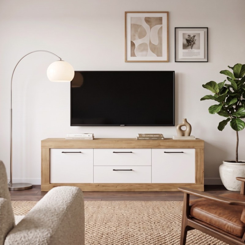 Mueble TV dos cajones y dos puertas 181 cm DALIA