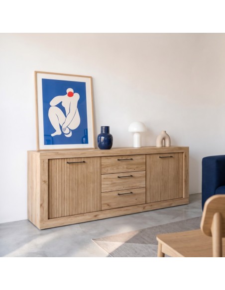 Mueble TV tres cajones y dos puertas 181 cm DALIA