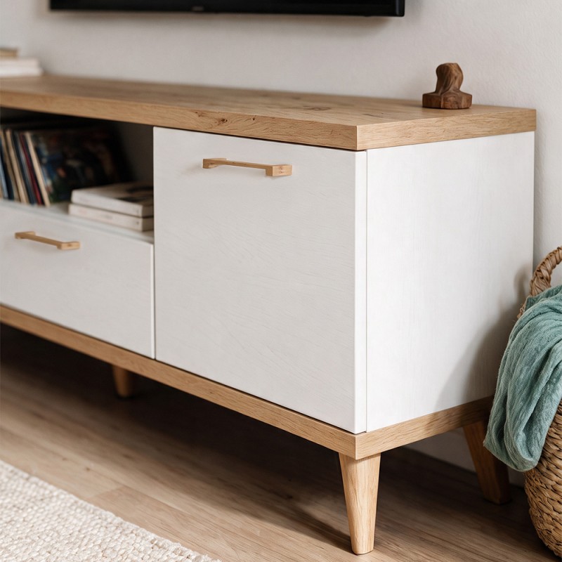 Mueble TV dos puertas y cajón MARCO