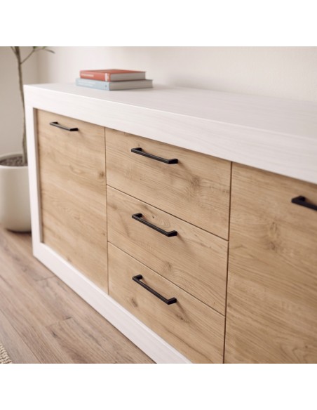 Mueble TV tres cajones y dos puertas 154 cm DALIA