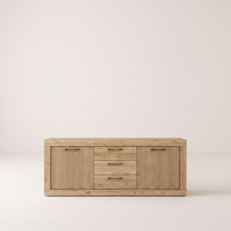 Mueble TV tres cajones y dos puertas 154 cm DALIA