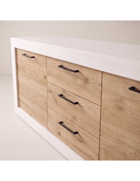 Mueble TV tres cajones y dos puertas 154 cm DALIA