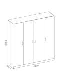 Armario cuatro puertas ADLER