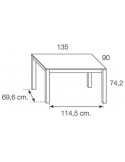 Mesa comedor rectangular extensible DANIELA