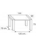 Mesa comedor rectangular extensible portería deslizante DANIELA