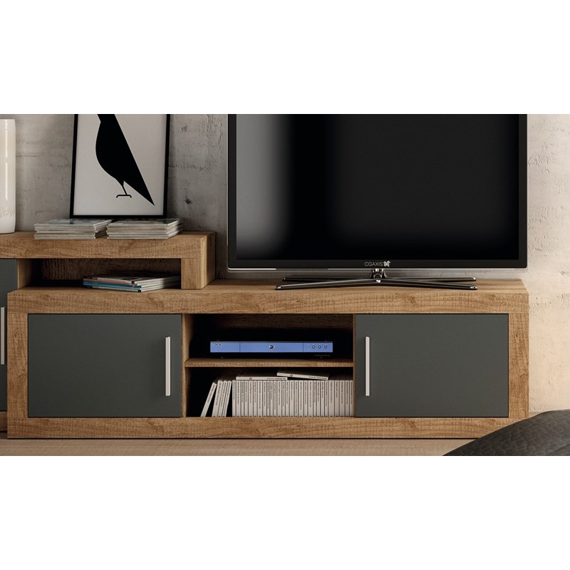Mueble TV dos puertas y dos huecos ROMA