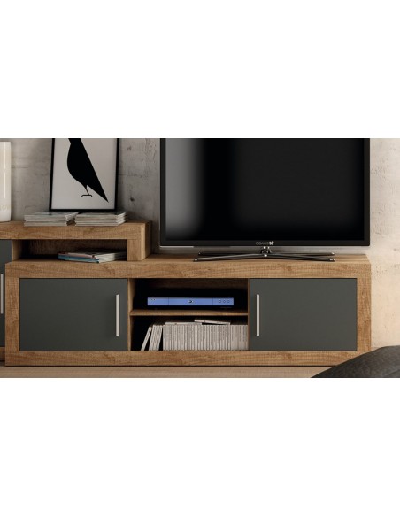 Mueble TV dos puertas y dos huecos ROMA