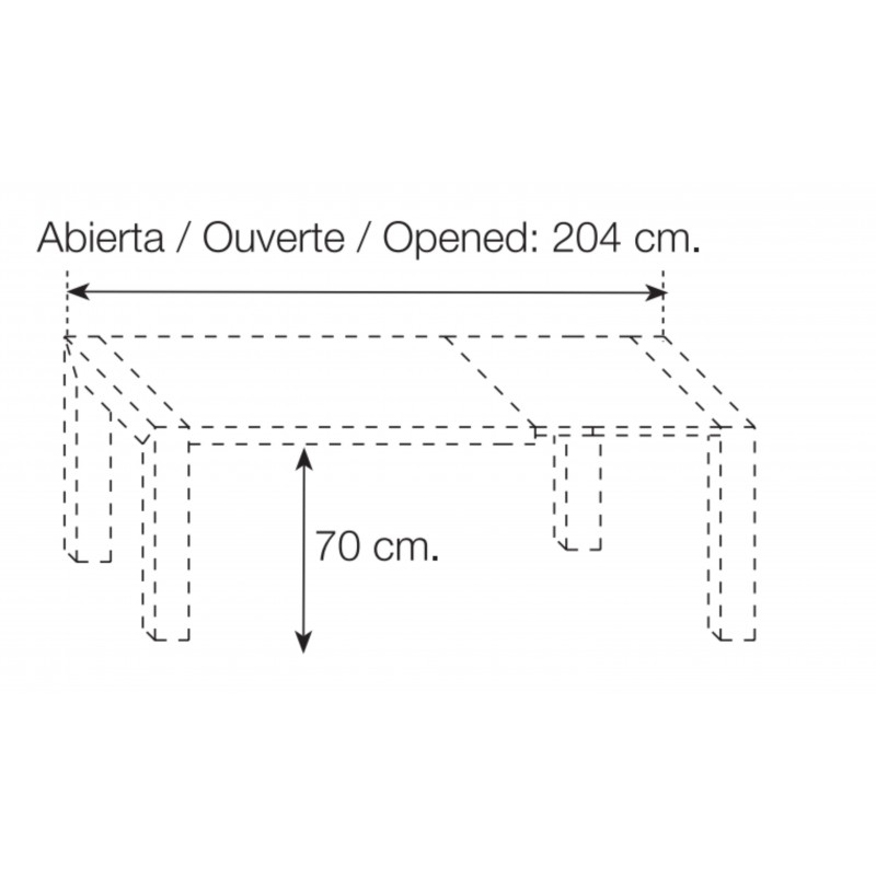 Mesa comedor rectangular extensible portería...