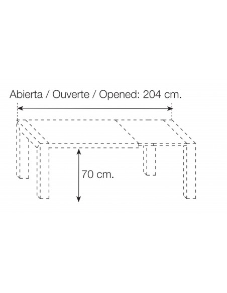 Mesa comedor rectangular extensible portería deslizante DANIELA