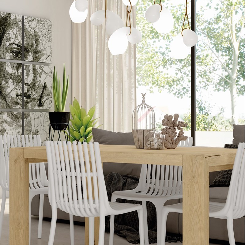 Mesa rectangular pata deslizante ROMA