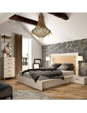 Cabecero, cama y dos mesitas SIENA