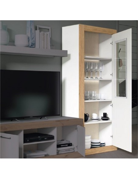 Vitrina alta una puerta MILANO