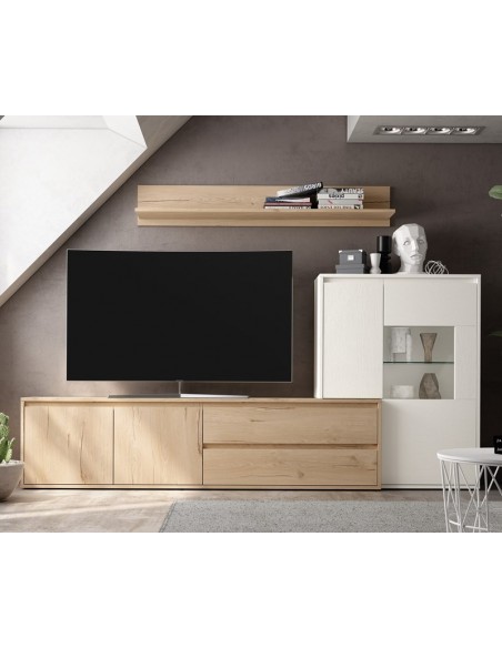 Módulo terminal derecha dos puertas con cristalera CHIARA