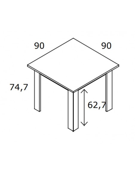 Mesa cuadrada fija ROMA