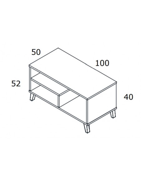 Mesa de centro con huecos ROMA
