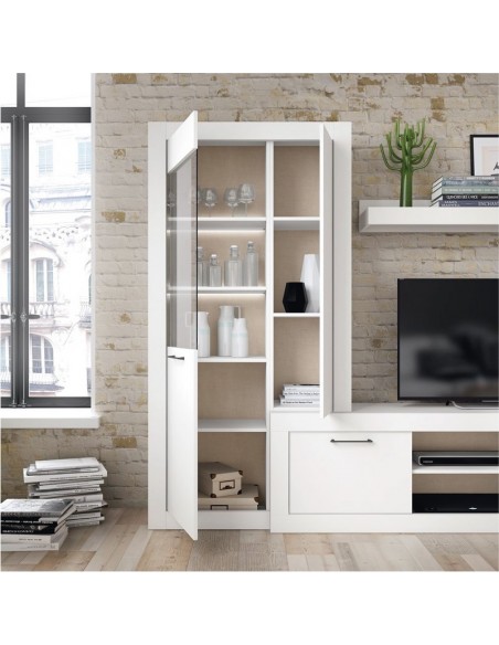 Modulo con vitrina y puerta de cristal MILANO