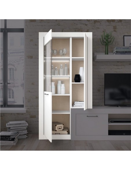 Modulo con vitrina y puerta de cristal MILANO