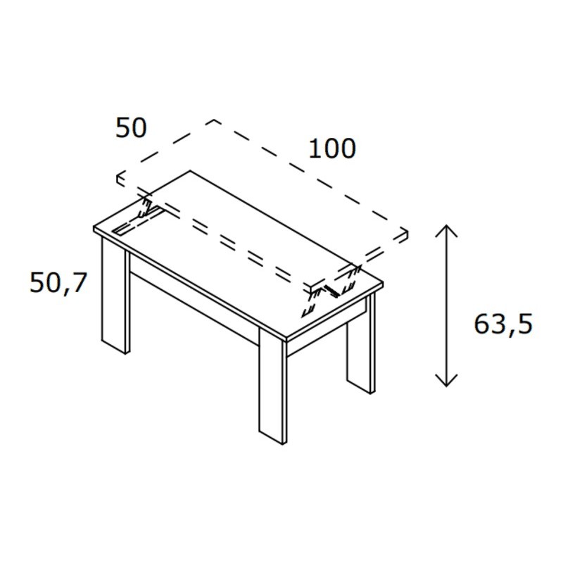 Mesa de centro elevable ROMA I
