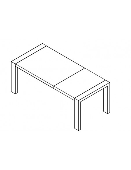 Mesa rectangular pata deslizante ROMA